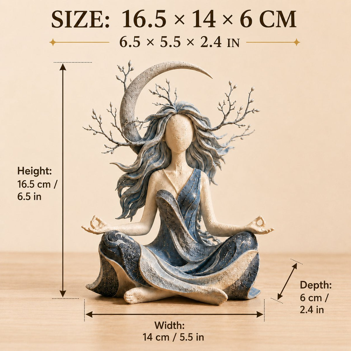 đ§ Skulptur til fredfyldt meditation | Fredfyldt boligindretningspynt