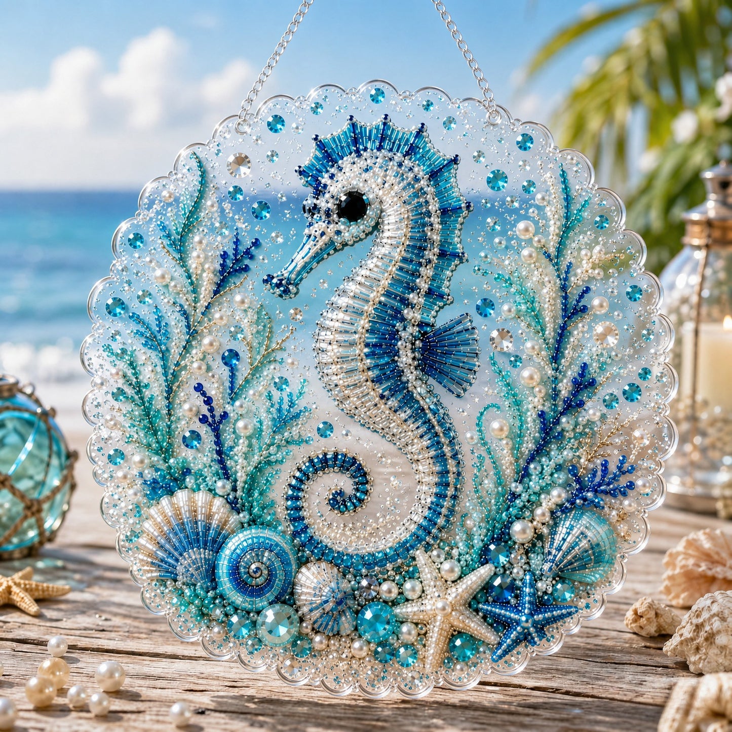 🔥 🌊✨Ocean Pearl Art DIY Hanging Ornament Kit