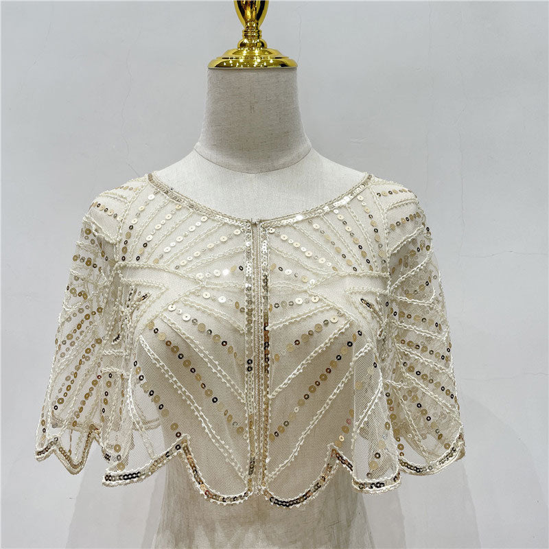 đ2025 NyinkommetâšFestlig spetshalsduk med paljetter