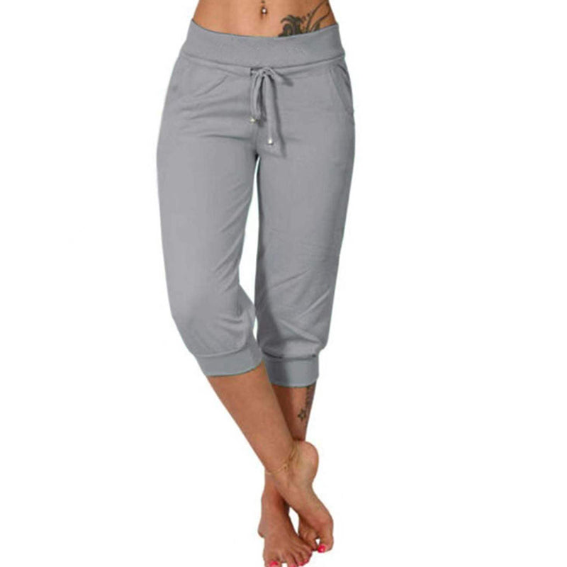 🧘♀️🌸 48% RABATT! | Korta Sweatpants – Dragsko i Midjan & Capri-längd för Avkoppling!