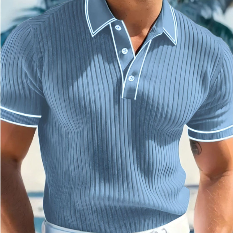 👕 50% RABAT! 🌞 Sommerlig afslappet poloshirt med korte ærmer – Åndbar bomuld, moderne pasform og perfekt til afslappede dage 🏖️