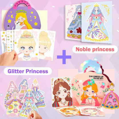 👑 50% RABATT! ✨ Fantasy 3-i-1 Prinsesspelset - Inkluderar Kronor, Trollspön & Smink för Oförglömlig Rollspelslek 🧚‍♀️✨