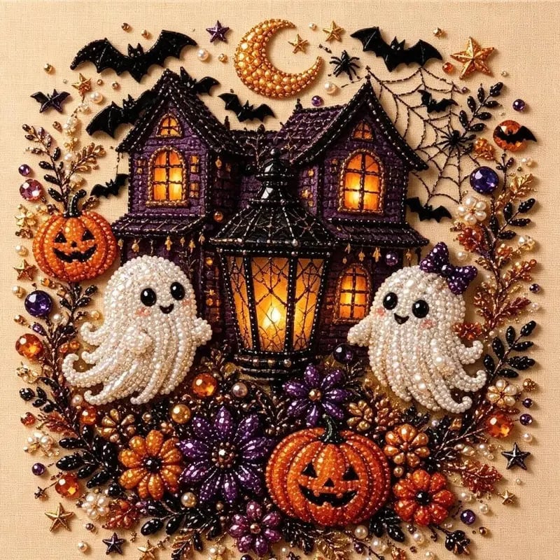 👻🎃3D Pearl Art Halloween DIY Kit – Spooky Diamond Painting, All-in-One Supplies