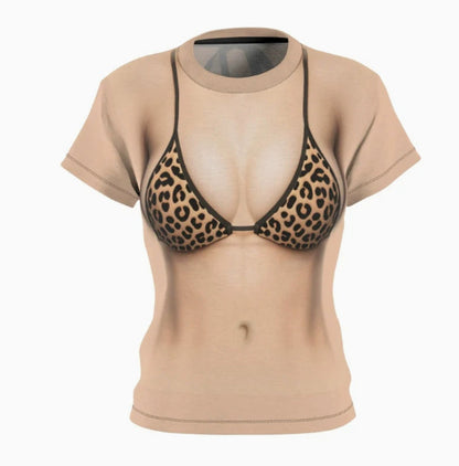 Herre-T-shirt med sjovt muskelmotiv i 3D-print