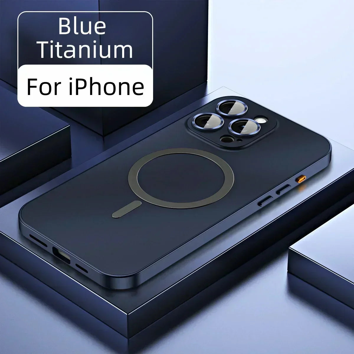 Enkelt magnetiskt mobilskal i metall för iPhone