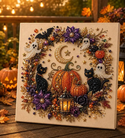 👻🎃3D Pearl Art Halloween DIY Kit – Spooky Diamond Painting, All-in-One Supplies