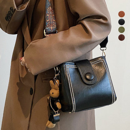 👜 Vintage modetaske med justerbar bredere skulderrem