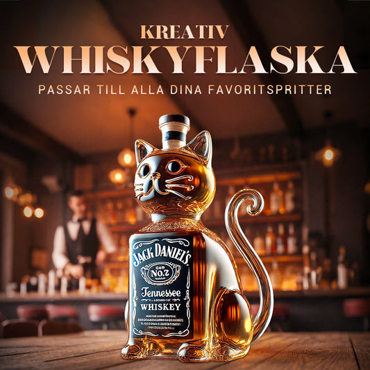 Kreativ hundformad whiskyflaska