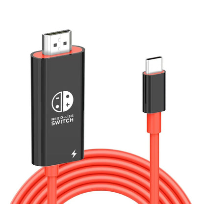 🔥GODT TILBUD🔥 USB-C til HDMI-adapterkabel – Switch, mobil og tablet → TV med ét kabel! 📱💻