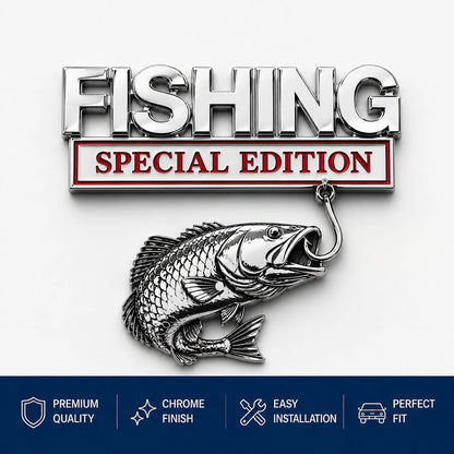 🎣 Fishing Special Edition™ Premium 3D-metalkøretøjsemblem
