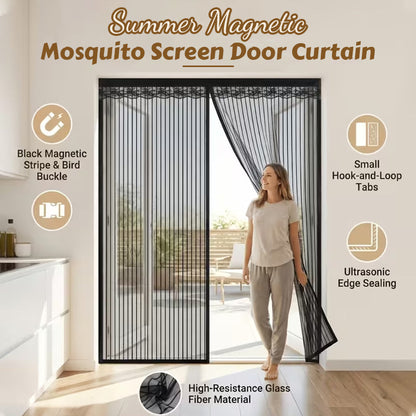 Magic Mesh sommergardin med magnetisk myggenet