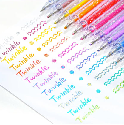 💥 Sidste dag! Specialudsalg 🎁Glitter Gelpen Sæt – Glat skrivning