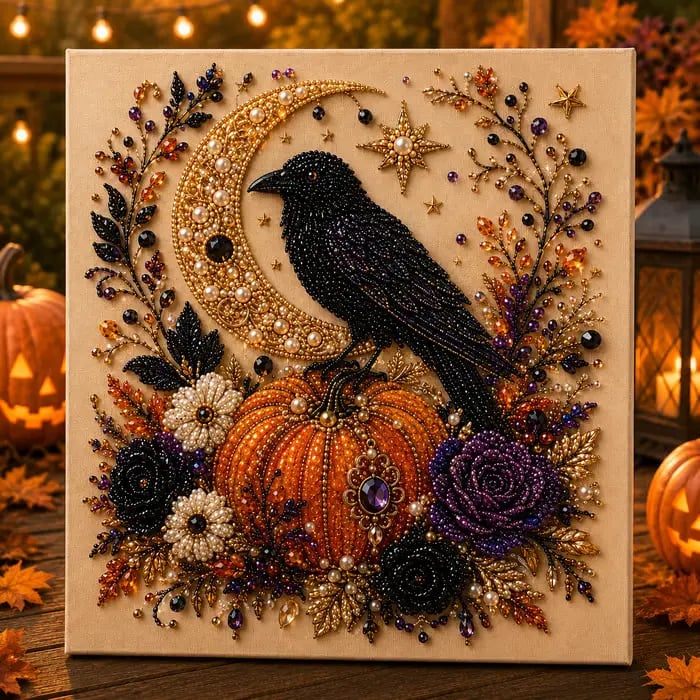 👻🎃3D Pearl Art Halloween DIY Kit – Spooky Diamond Painting, All-in-One Supplies