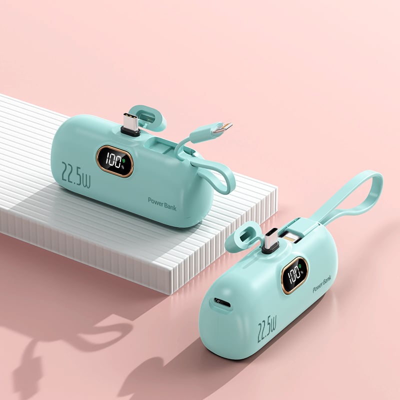 🔋👍5000mAh Mini Bærbar Oplader Powerbank til Telefon✨