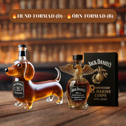 Kreativ hundformad whiskyflaska