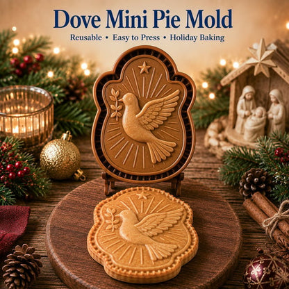 ✝️ Faith & Nativity-kollektion af mini-tærteforme til jul | Genanvendelige prægede forme til at forme detaljerede tærter med den bedende Jesus, krybbestallen og meget mere🥧✨
