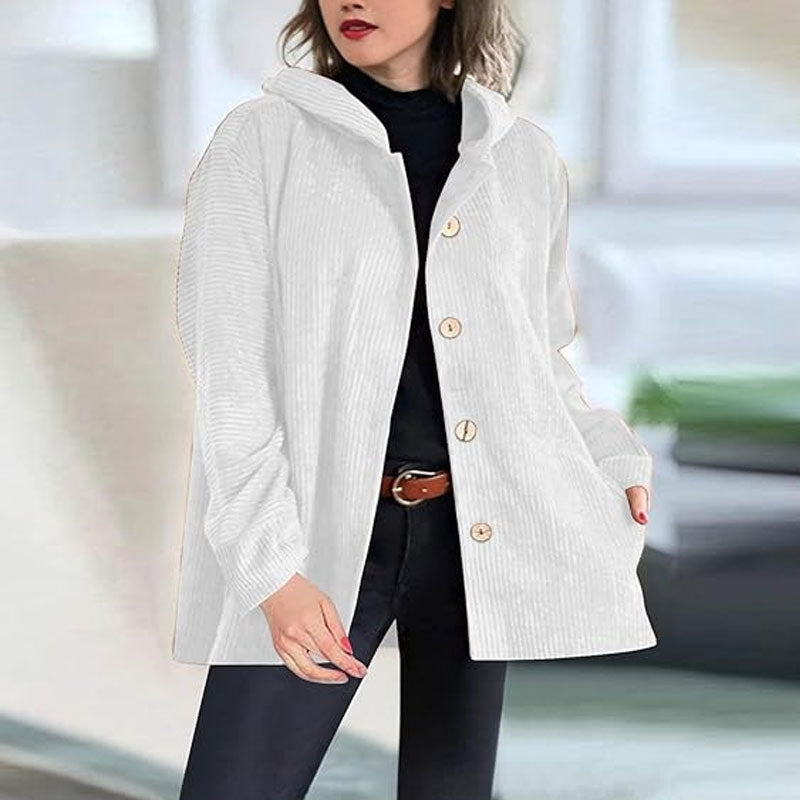 🧥 Årets Eksklusive Fløjlsjakke 2026 🍂 – Luksuriøs Corduroy Overshirt Med Hætte