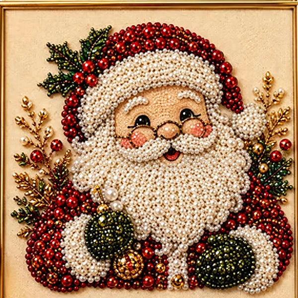 🎄✨ DIY juleperlekunstsæt – 5 festlige designs, 3D hævede perler