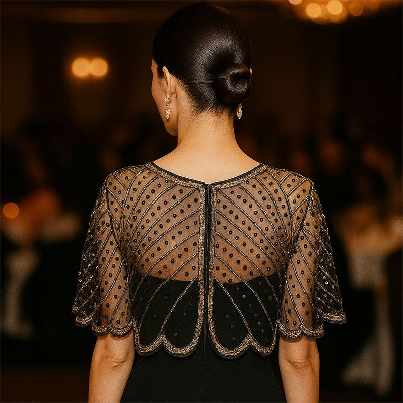 🎀2025 Nyinkommet✨Festlig spetshalsduk med paljetter