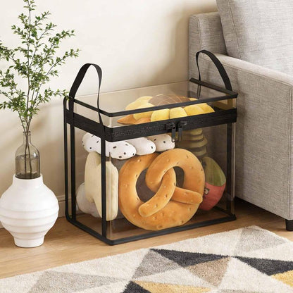 💕Transparent opbevaringstaske – Stor, støv- og fugttæt med håndtag✨ Ultimativ alt-i-en-organisator til tøj, legetøj, bøger, tøjdyr og absolut alt! 🧸📚👕