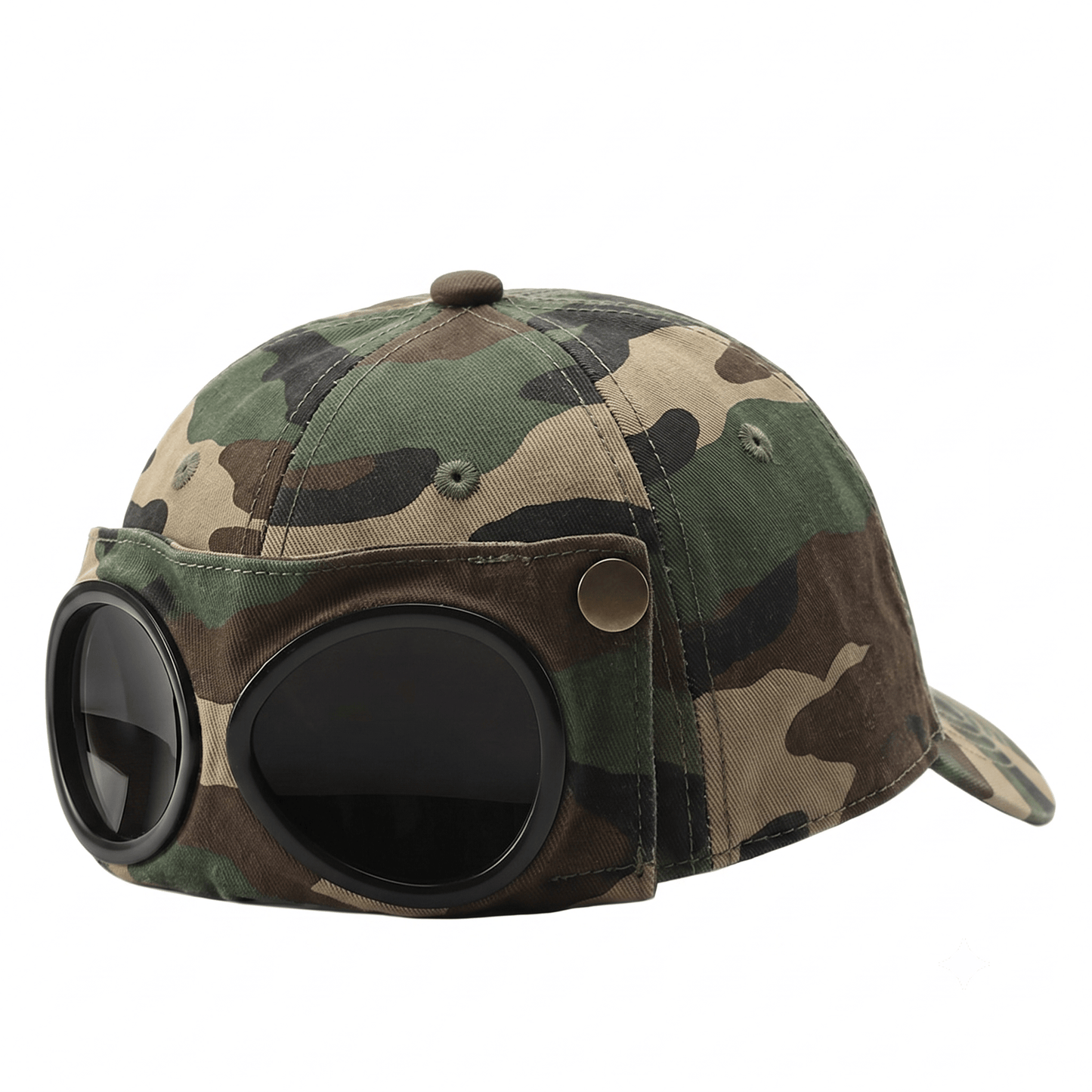 🤣 Baseballkasket i Aviator-stil — Unikt design med brillepaneler & vintage detaljer! 🧢✨