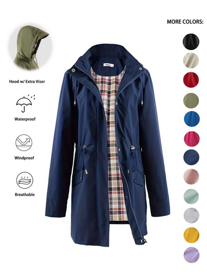 🧥💦Damechic. Let. Vandtæt jakke🍃 - Slip stil og holdbarhed løs i enhver storm