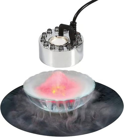 ⏰💨 12-LED Ultrasonic Mist Maker Fogger – Creates cool mist & colourful light – Perfect for humidifiers, fountains or Halloween decor – runs quietly in water 💧✨