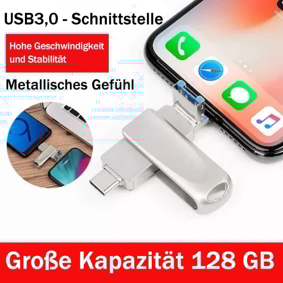 🔥Superdeal! 39% Rabatt! – 4-i-1 USB-minne för Mobil