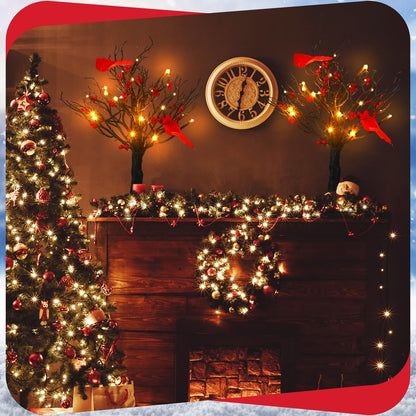 🔥2025 Nylansering 50% RABATT - 🎄Julebelyst mini-LED-gran med röda bär