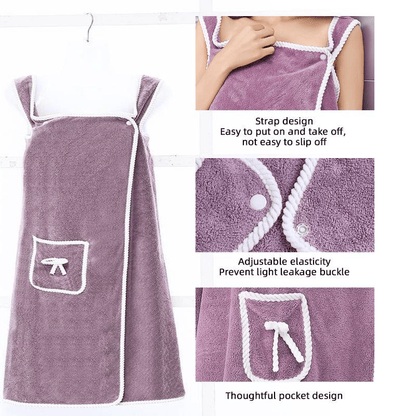 Badrock i korallfleece för kvinnor