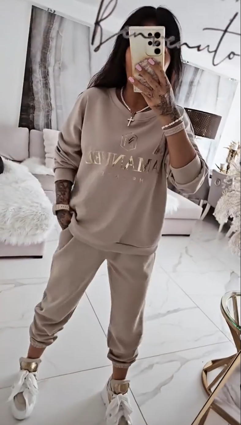 ⏳Tidsbegränsat erbjudande! ⏰Casual set för damer, blus med tryck och lösa byxor