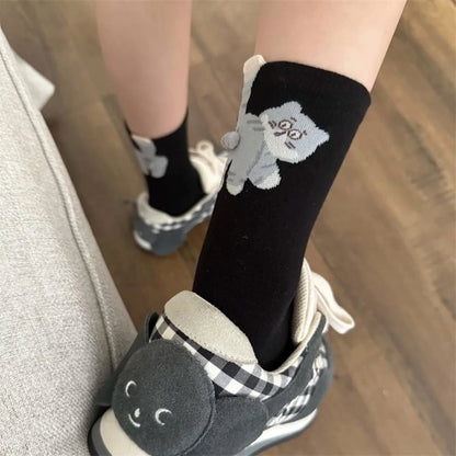 🐱Fröka katt roliga djurrumpor🧦