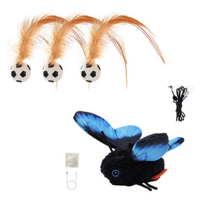 🦋🐱Smart Sensing Flapping Butterfly Legetøj🐈Bevægelsesaktiveret, realistisk flyvning, interaktiv sjov – holder din kat engageret i timevis.🔥