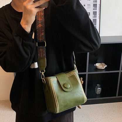 👜 Vintage modetaske med justerbar bredere skulderrem