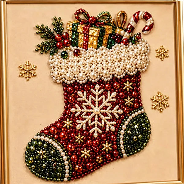 🎄✨ DIY juleperlekunstsæt – 5 festlige designs, 3D hævede perler