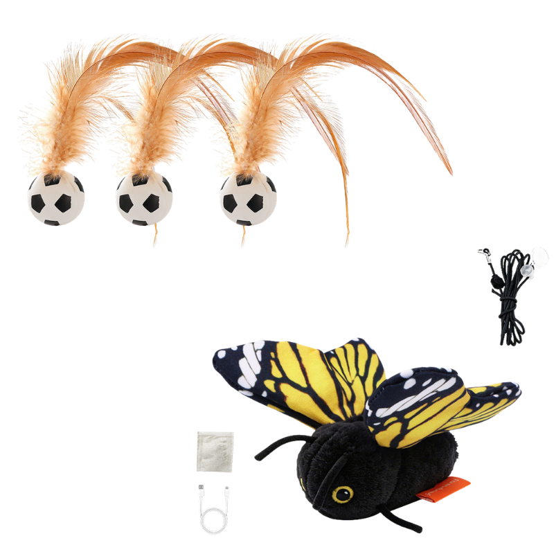 🦋🐱Smart Sensing Flapping Butterfly Legetøj🐈Bevægelsesaktiveret, realistisk flyvning, interaktiv sjov – holder din kat engageret i timevis.🔥