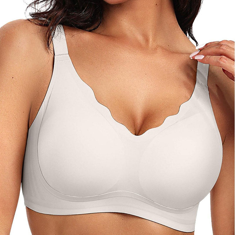 💖Sömlös Push-up-bh Med Vågig Kant