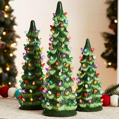 🎁🎄Retro handmålade bordsjulgranar (⏰Begränsat antal tillgängliga)