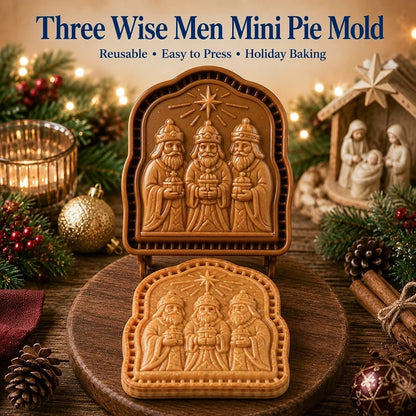 ✝️ Faith & Nativity-kollektion af mini-tærteforme til jul | Genanvendelige prægede forme til at forme detaljerede tærter med den bedende Jesus, krybbestallen og meget mere🥧✨