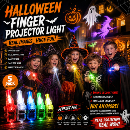 🥳Mini farverig LED-fingerlampe – Lysende og farverigt lys, tænd/sluk med én knap 🎶✨