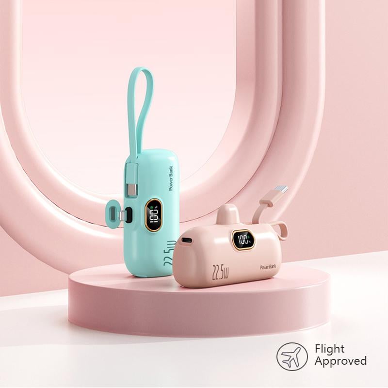 🔋👍5000mAh Mini Bærbar Oplader Powerbank til Telefon✨
