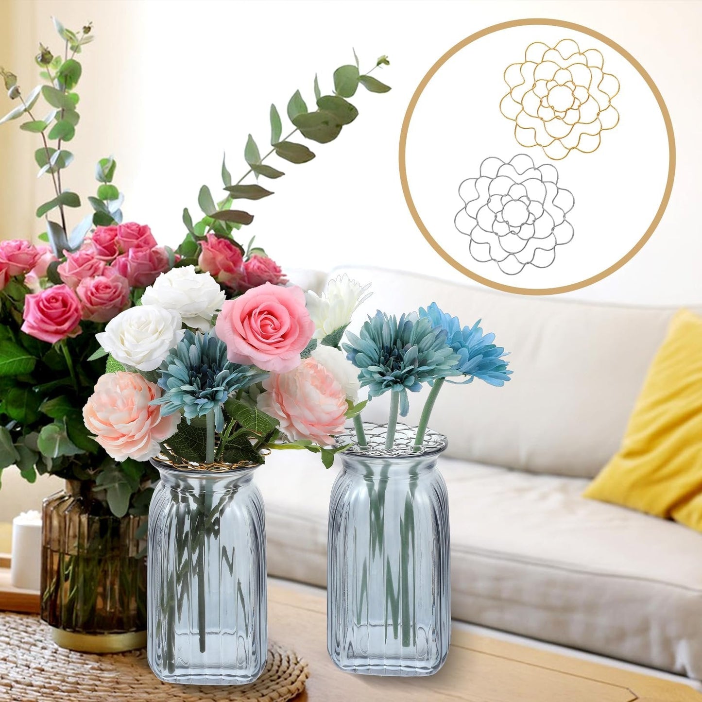 🌸Organiserare i rostfritt stål med blommönster♻️