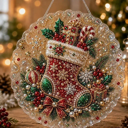 🎄Juleperler Diamantkunst Ophængningssæt | Holdbare Perlekugler 🎄