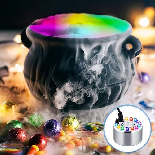 ⏰💨 12-LED Ultrasonic Mist Maker Fogger – Creates cool mist & colourful light – Perfect for humidifiers, fountains or Halloween decor – runs quietly in water 💧✨