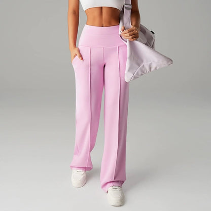 🎁2026 Nya Ankomster 50% RABATT💥50K+ SÅlda💕Damernas Enfärgade Löstsittande Straight Leg Byxor