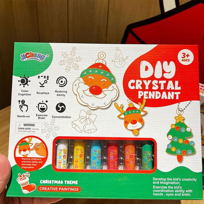 🎁DIY Krystalmaling Kunst og Håndværkssæt - Lav nøgleringe og vindueskunst, giftfri kreativ gave