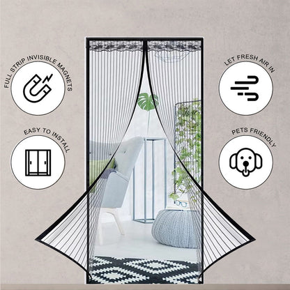 Magic Mesh sommergardin med magnetisk myggenet