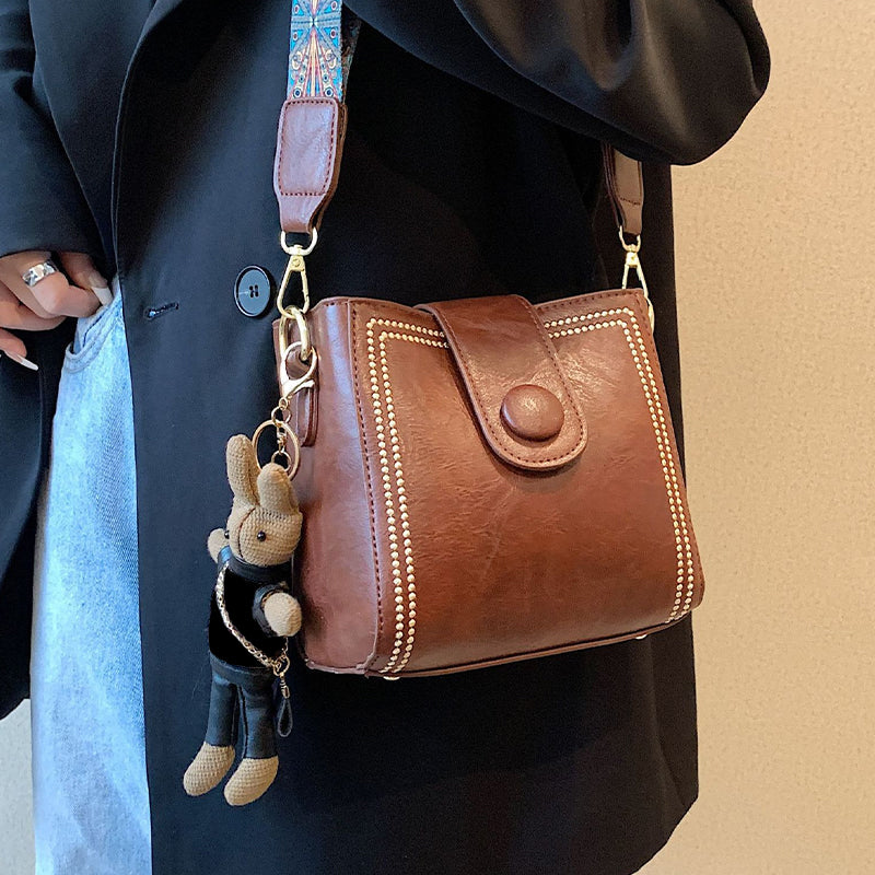 👜 Vintage modetaske med justerbar bredere skulderrem