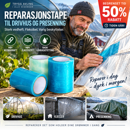 ⏰🎁 Vandtæt reparationstape med høj klæbeevne til drivhusfolie