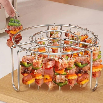 🔥 Spydholder til luftfryser – lodret kebabholder i rustfrit stål til luftfrysere, ovne og hjemmelavede grillretter🍢